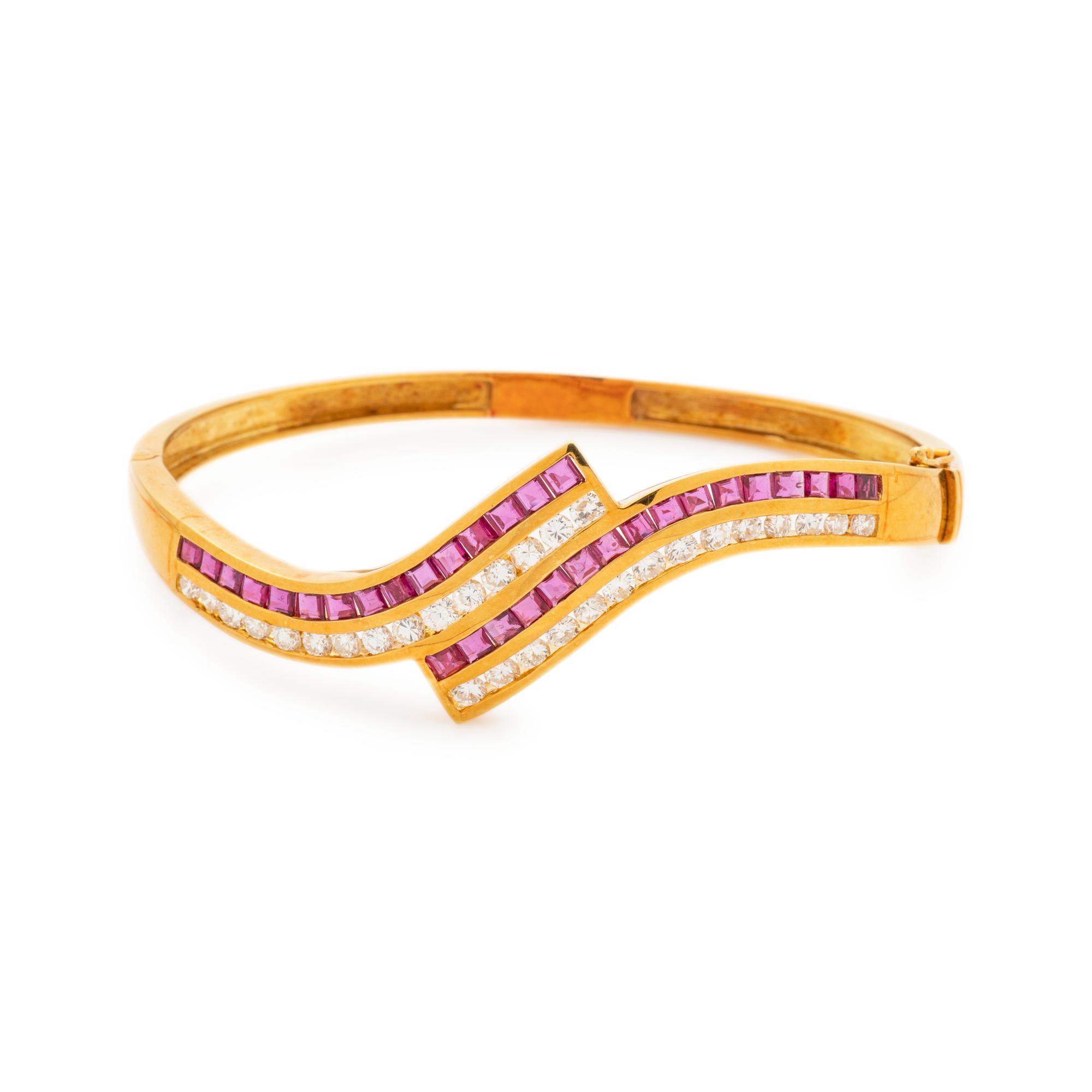 RUBY AND DIAMOND BANGLE