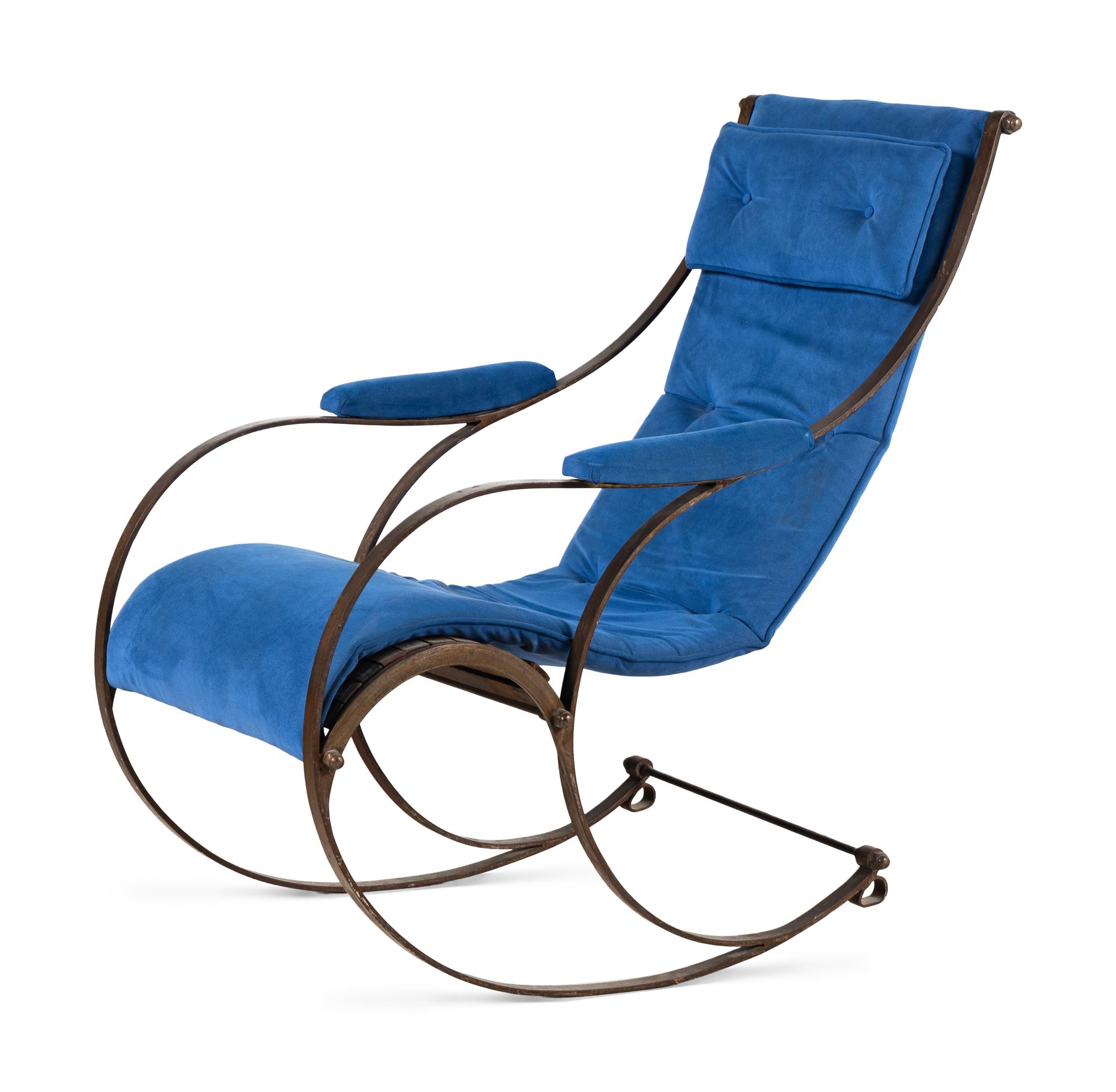 A Victorian Steel 'Nautilus' Rocking Chair