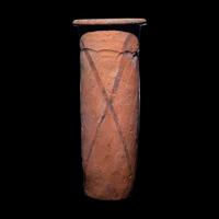 An Egyptian Painted Terracotta Cylinder Jar