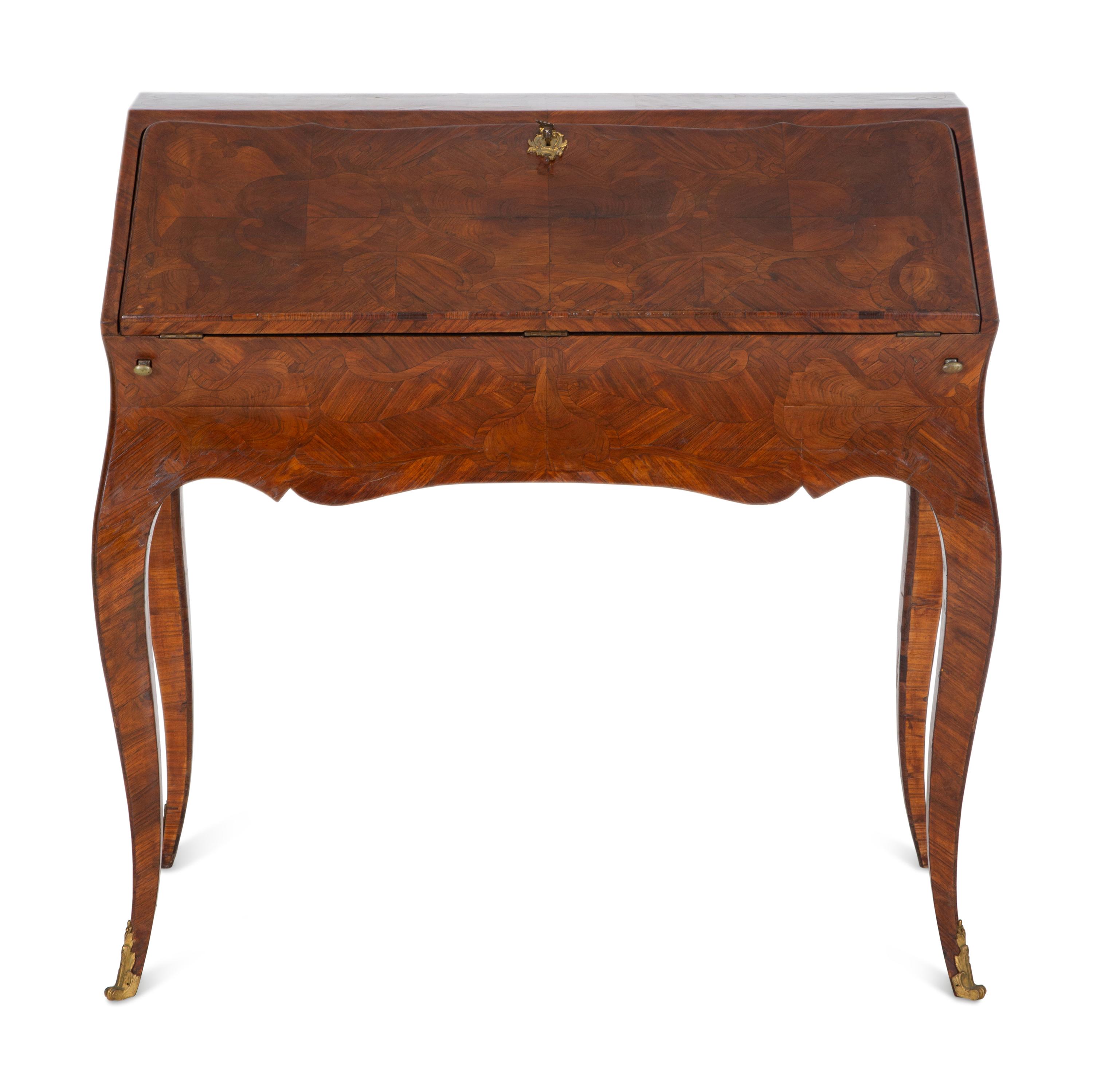 A Louis XV Style Marquetry Inlaid Lady's Writing Desk