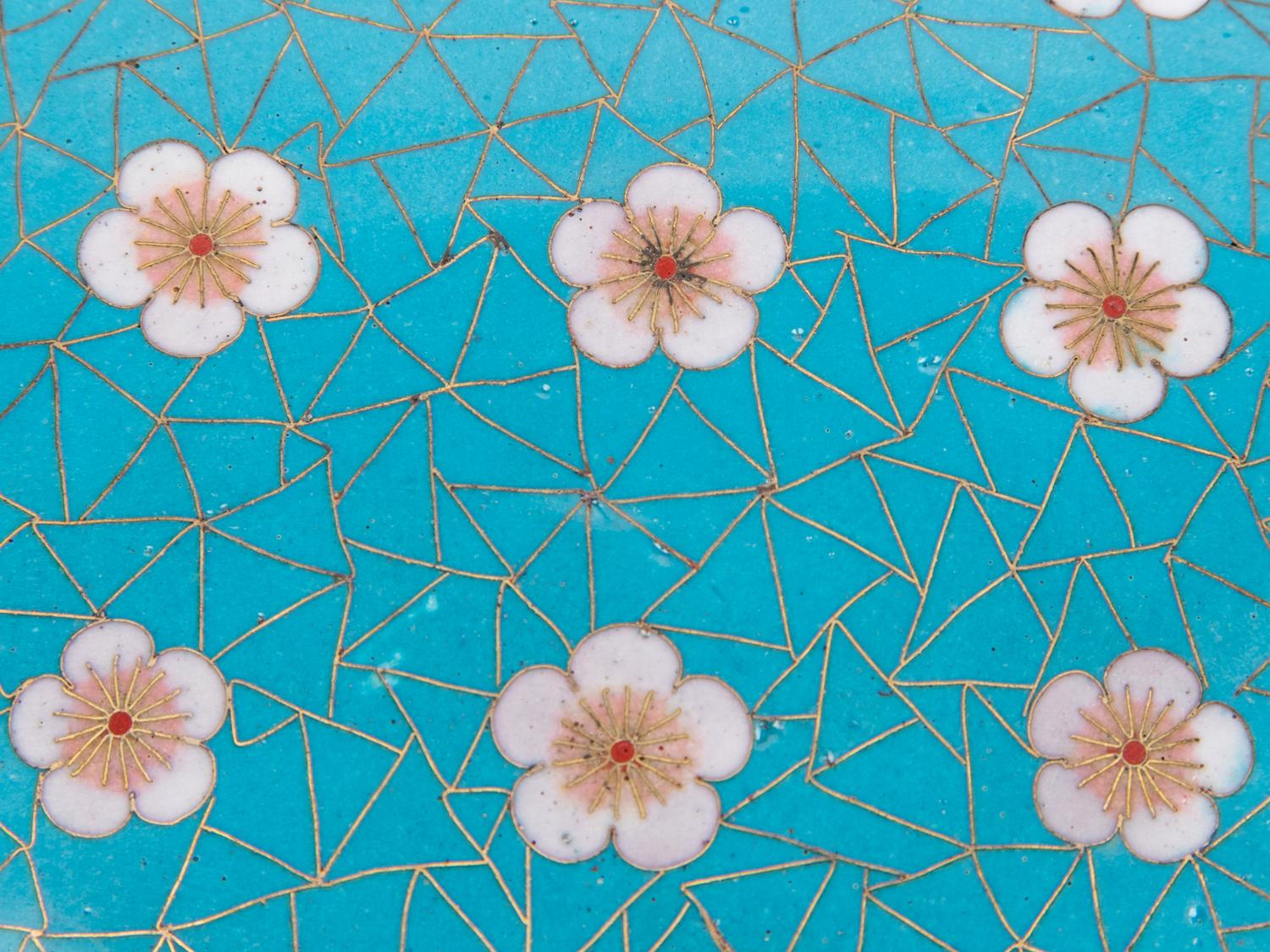 Five Chinese Blue Ground Cloisonné Enameled Articles