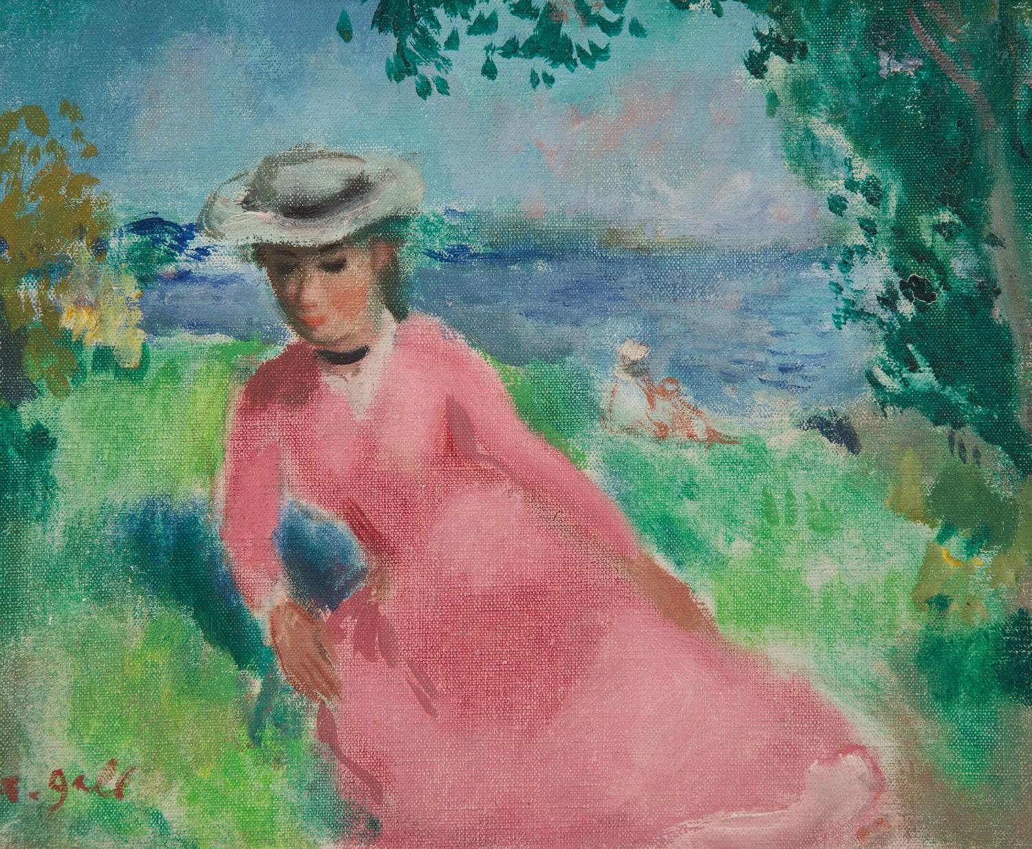 Eugénie, détente sur les berges de la Seine à Chatou , c. 1951-53