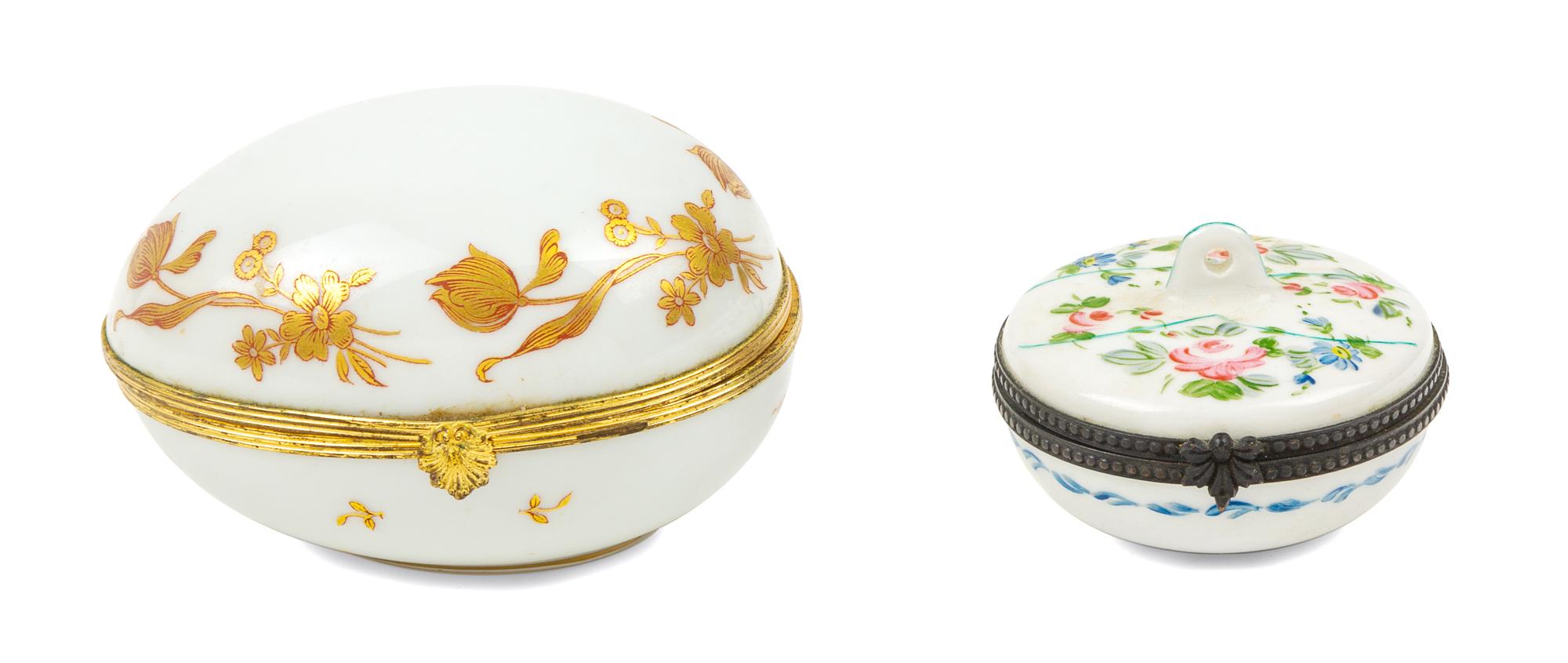 Two Limoges Porcelain Boxes