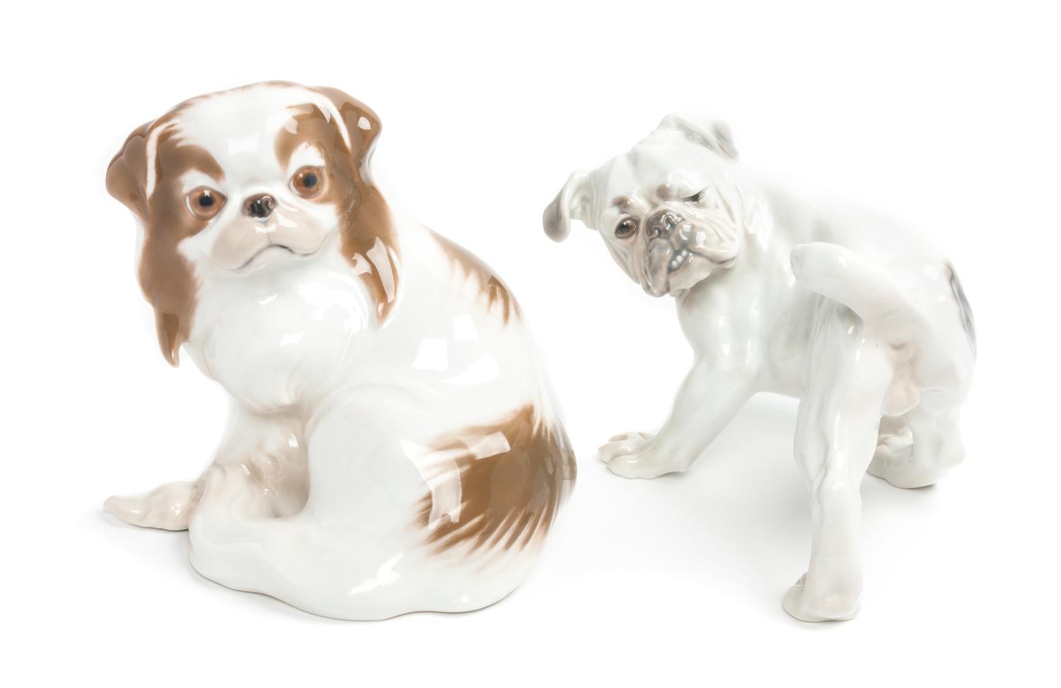 Two Bing & Grondahl Porcelain Figures Width of widest 8 inches. — 20TH CENTURY