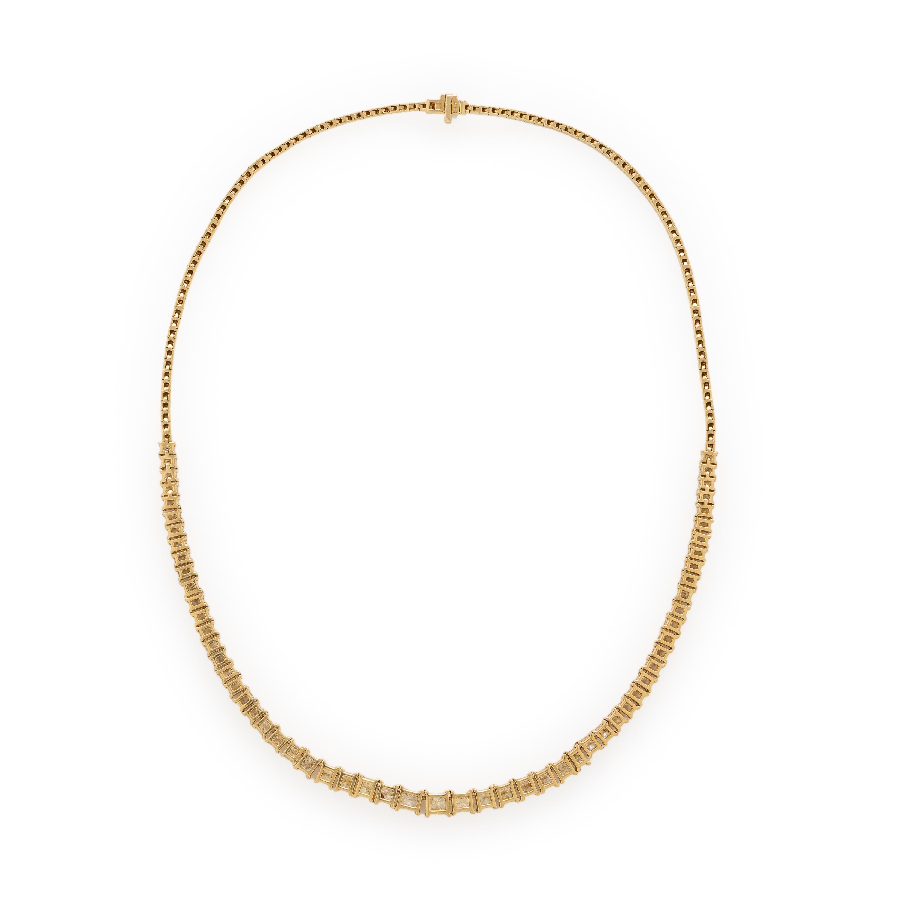 Diamond and Yellow Gold Necklace