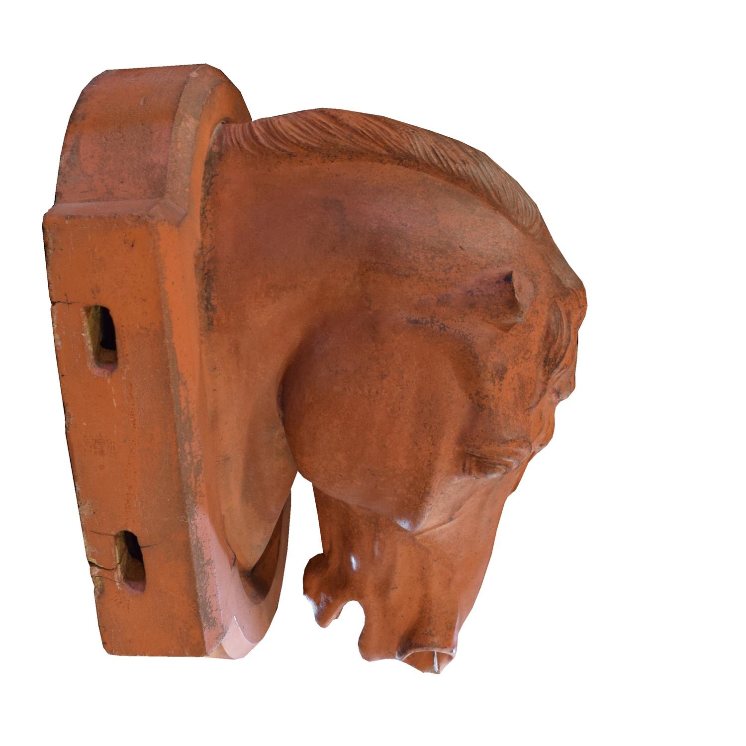 A Terra Cotta Horse Head 27" W x 17" D x 21" H — United States, Circa 1880