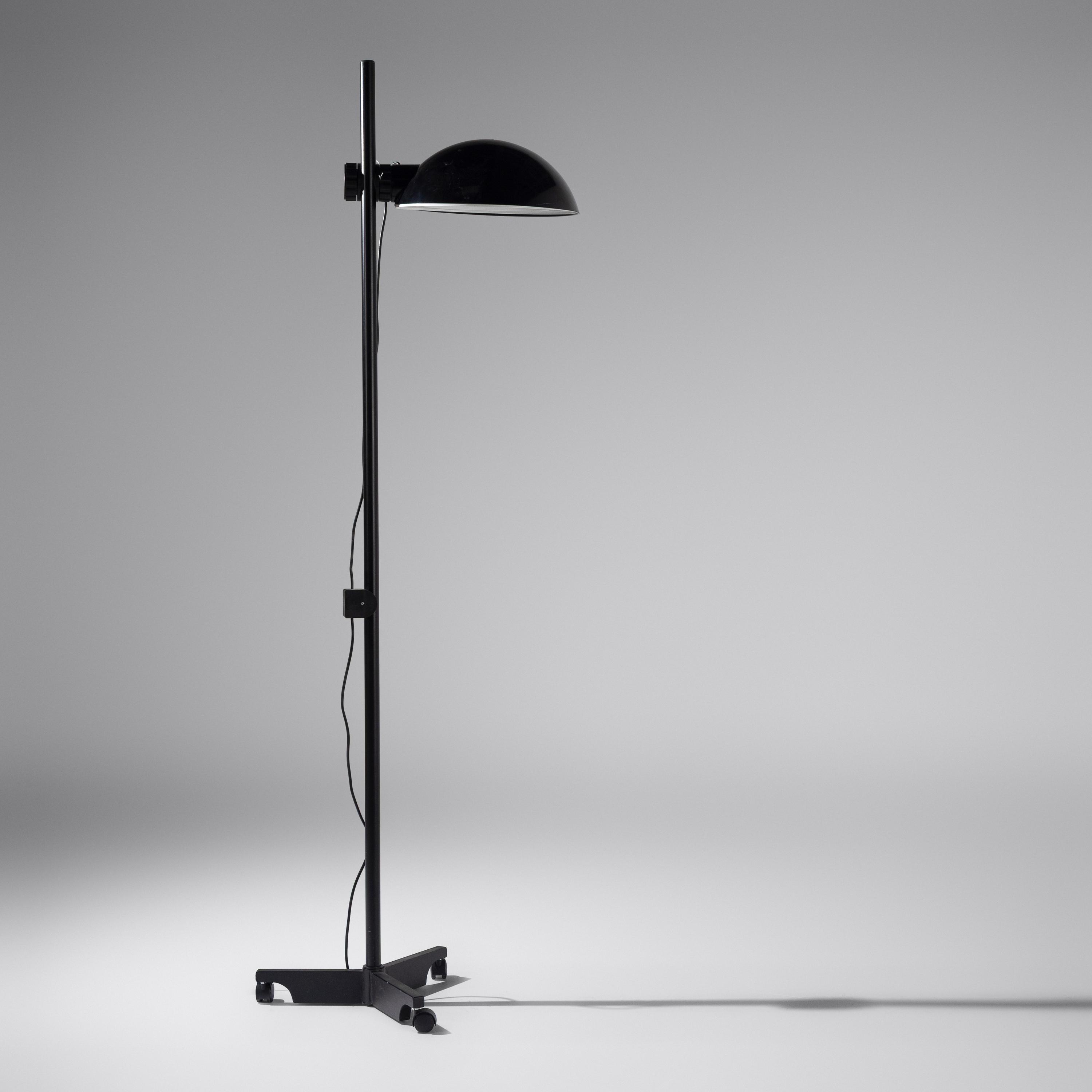 Elio Martinelli (Italian, 1921–2004) — Black floor lamp, c. 1970 for Martinelli Luce, Italy