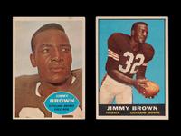 A Group of 1960 and 1961 Topps Jim Brown Football Cards,