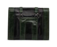 Issey Miyake Linen Shoulder Bag and Gianni Versace Bicolor Clutch, 1980s