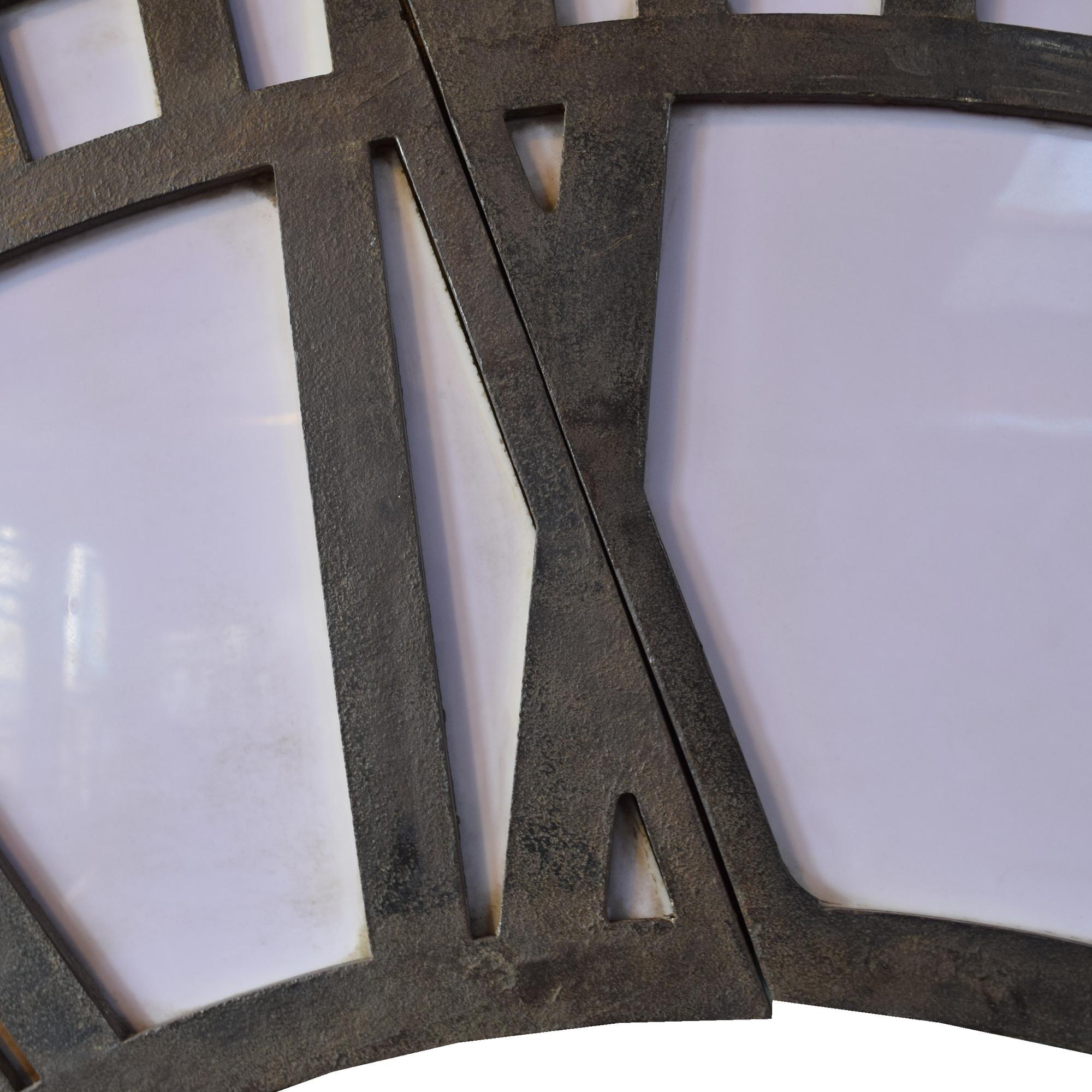 An Iron and Glass Clock Face 60.75" W x 1.5" D x 60.75" H — France, Circa 1900