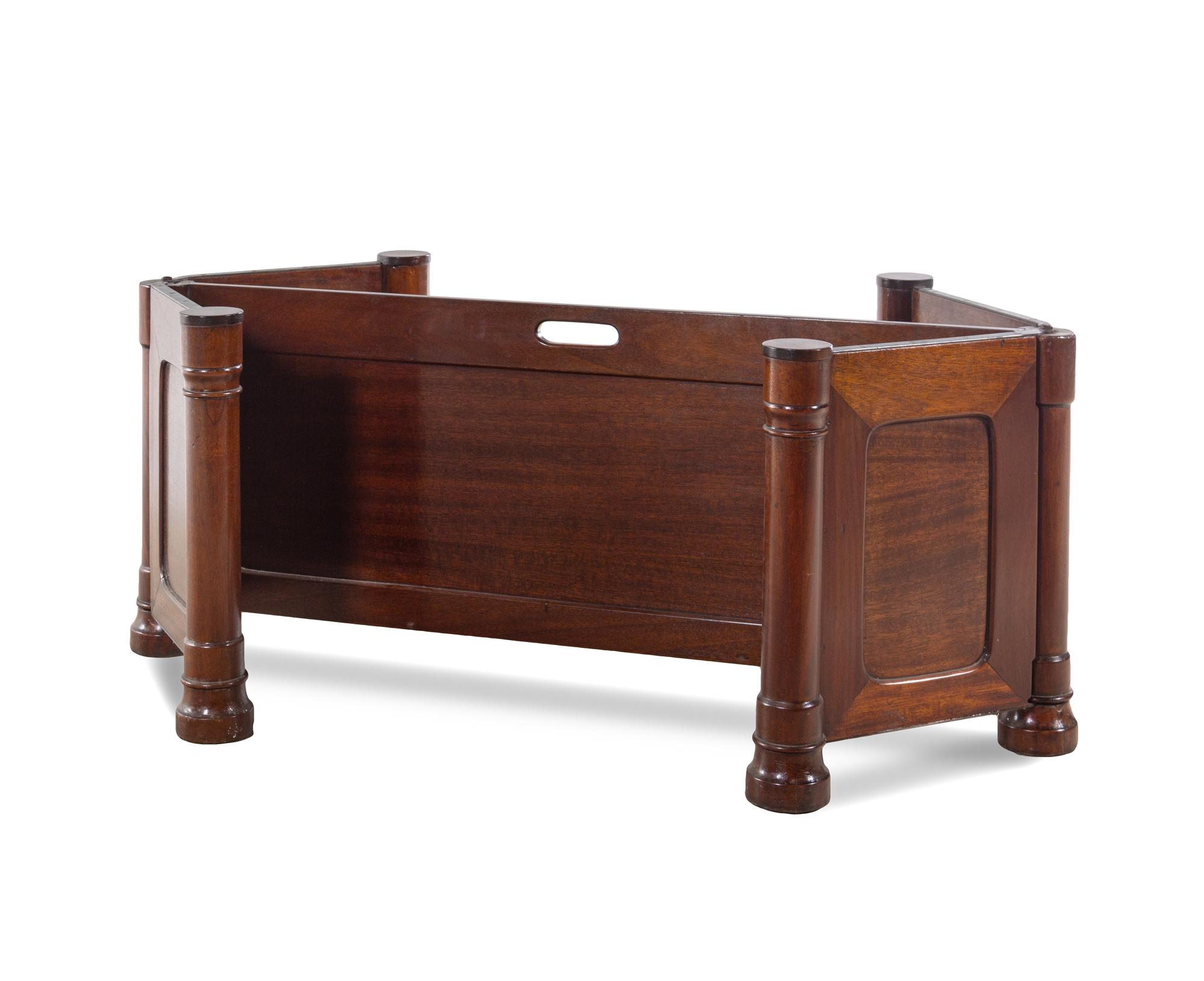 A Mahogany Casket Stand Cocktail Table Base