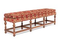 A William and Mary Style Walnut Bench