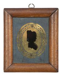 Six Verre Eglomise Silhouettes