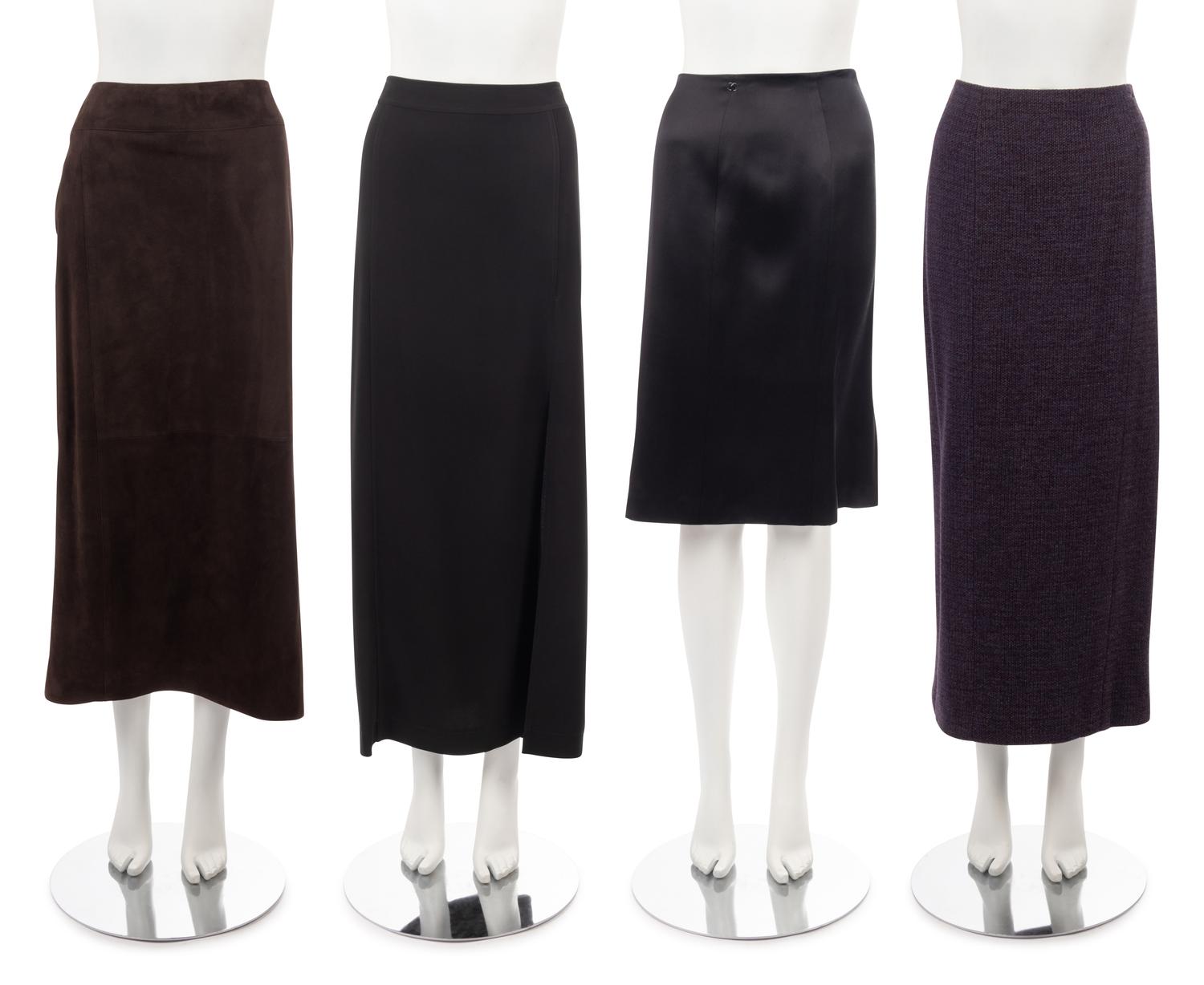 Seven Chanel Pieces: One Two-Piece Pant Ensemble, One Dress, Four Skirts, 1998-2004