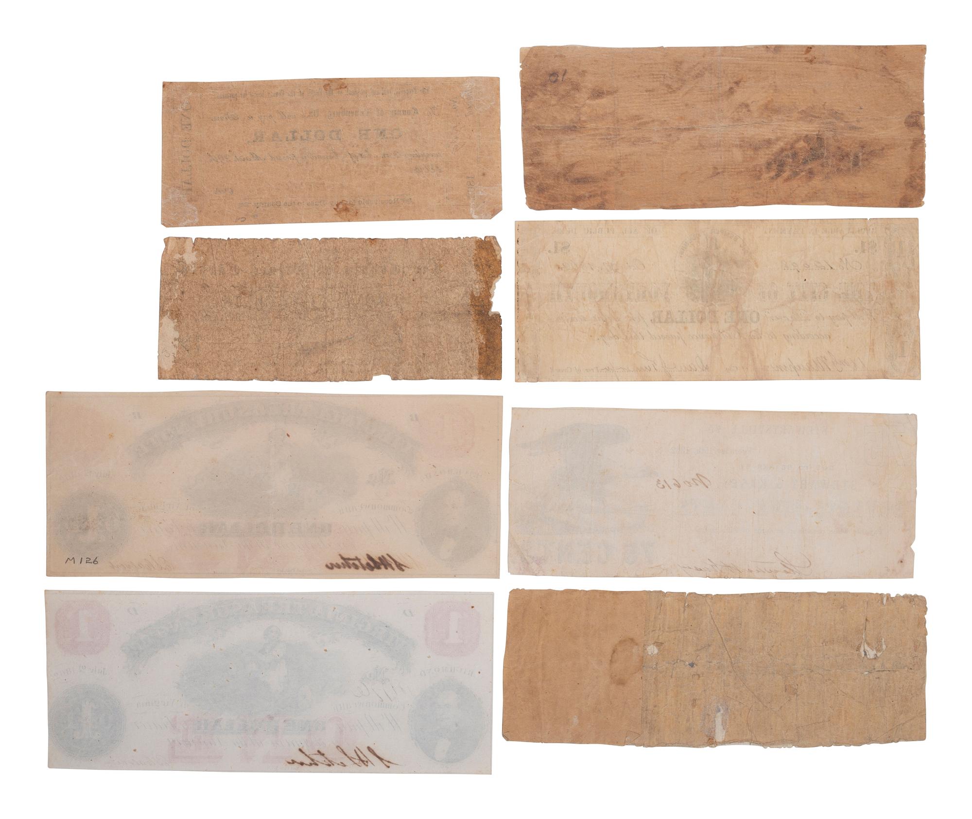 [CONFEDERATE - CURRENCY]. A variety of notes from Virginia, including: