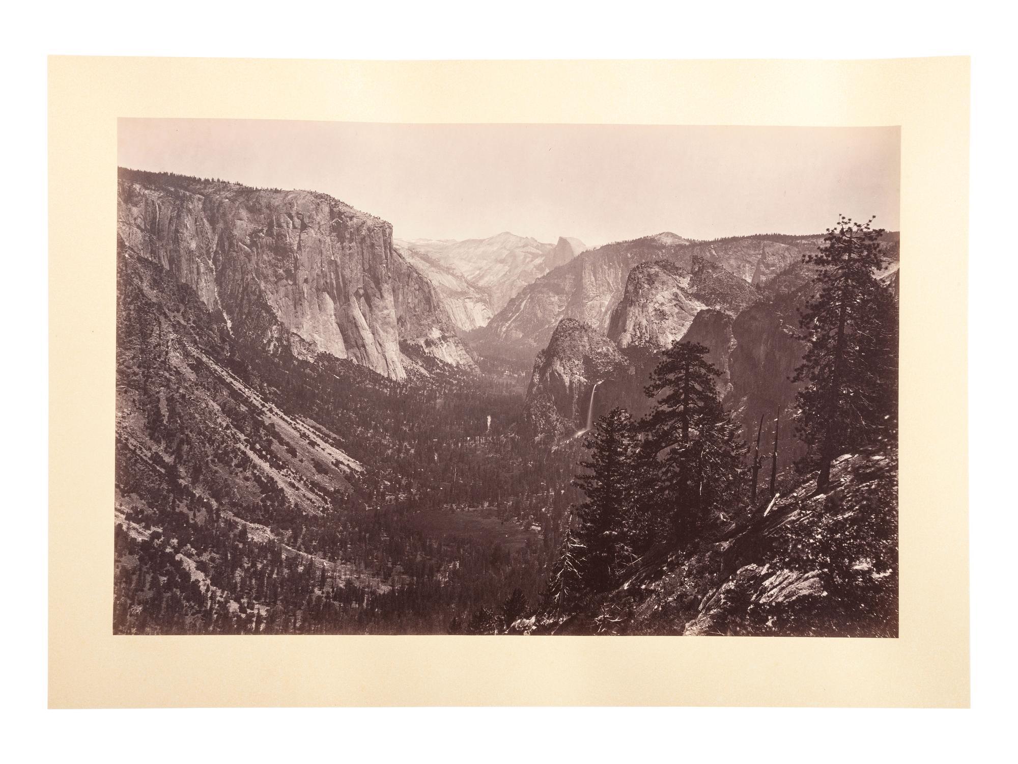 WATKINS, Carleton (1829-1916), photographer. Yo-semite Valley: Photographic Views of the Falls and Valley of Yo-semite in Mariposa County, California. San Francisco: N.p., 1863.