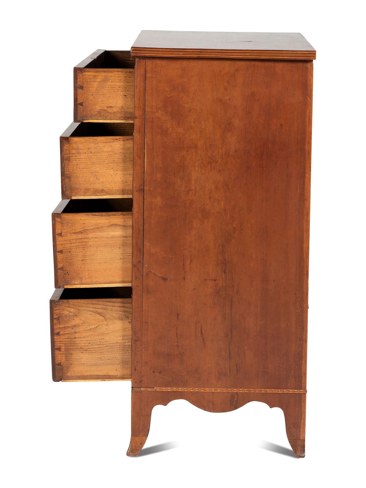 A Federal Style Cherrywood Chest of Drawers