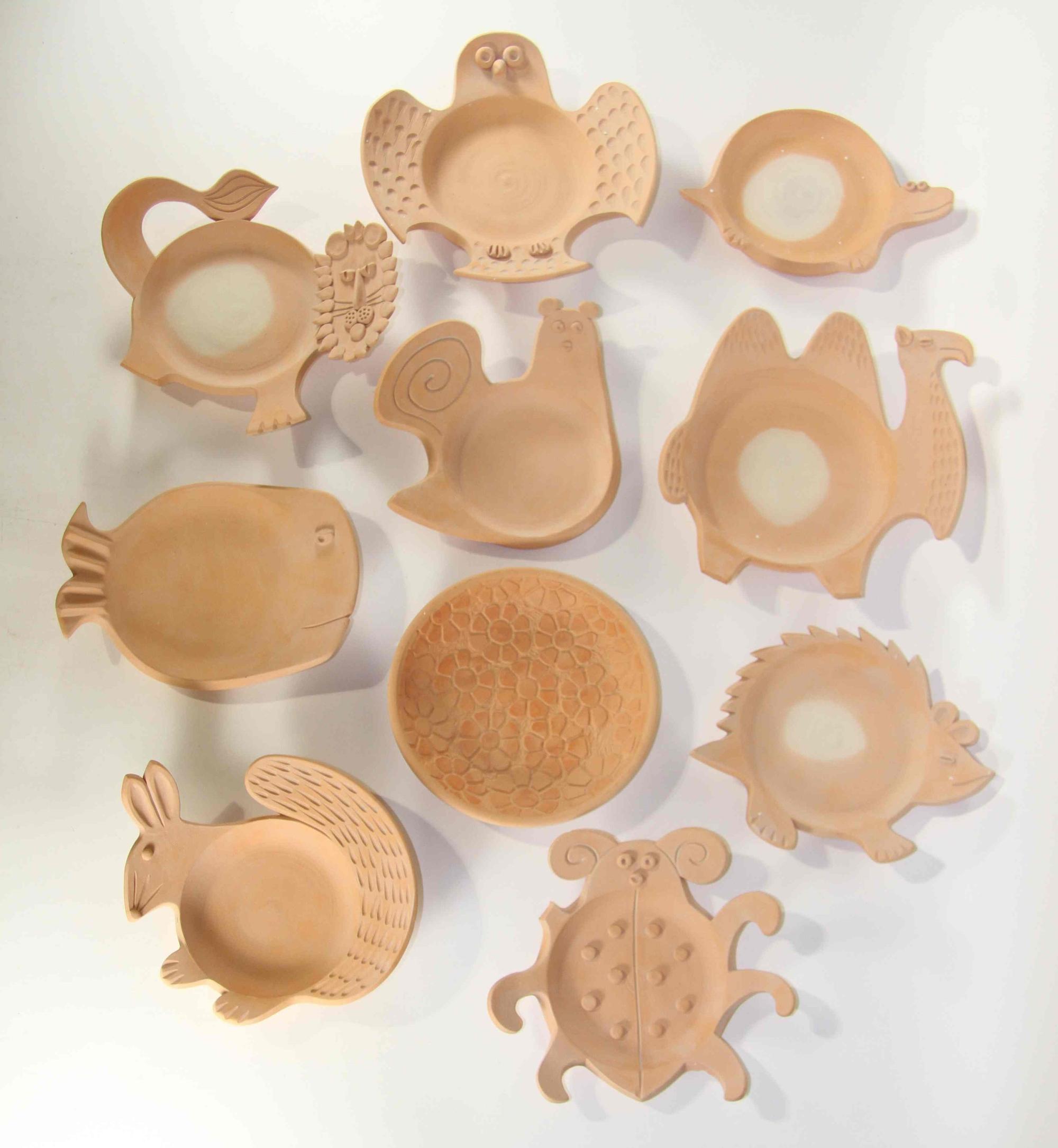 A Collection of Pottery Articles Diameter of largest 14 1/4 inches. — David Stewart