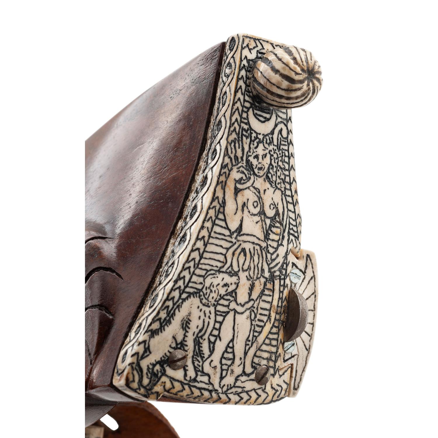 Contemporary Cheekstock Flintlock Rifle with Compass Inlay by John B. Derrick (American, b.1936)