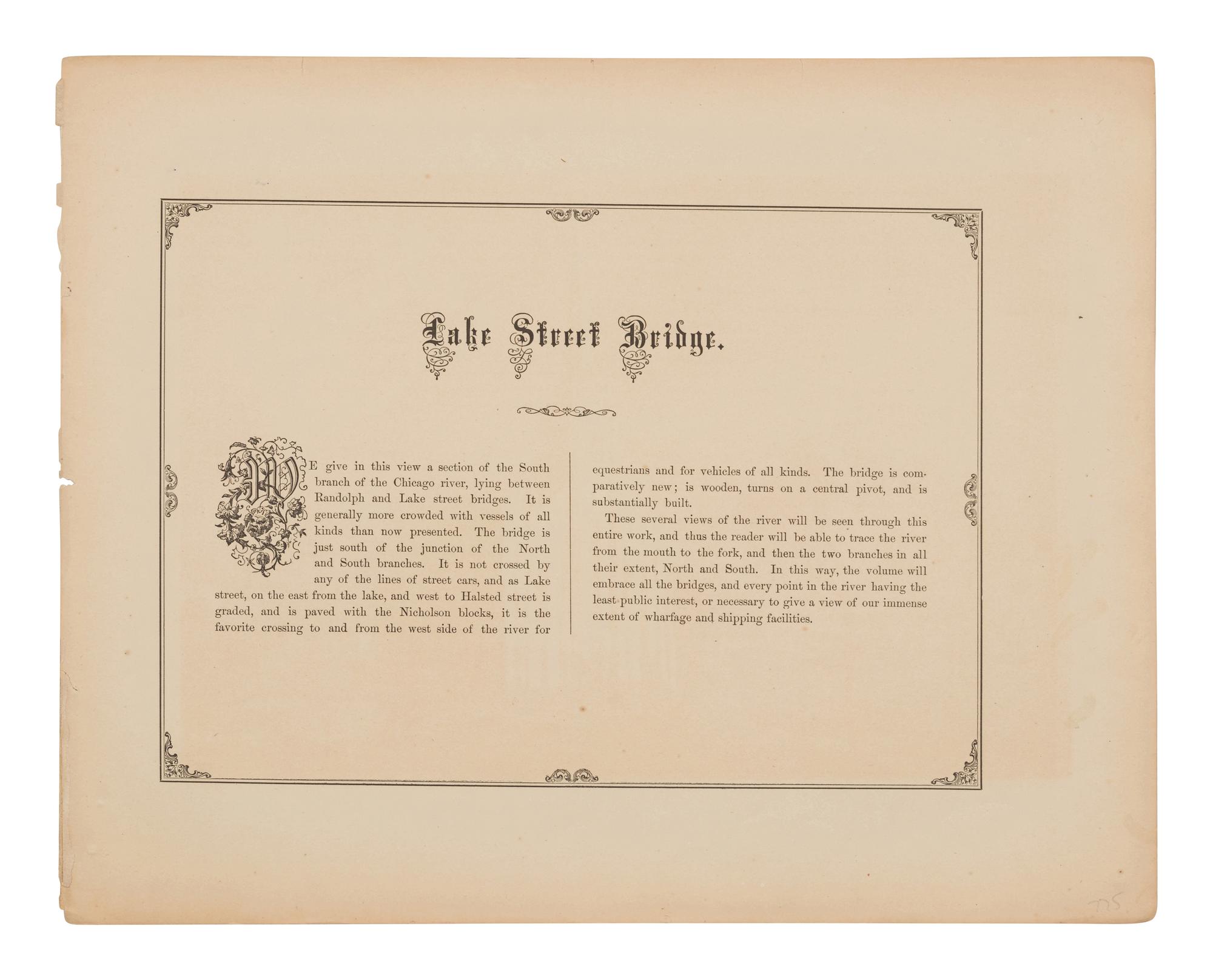 [CHICAGO]. KURZ, Louis (1834-1921). A group of 33 prints from Chicago Illustrated depicting pre-fire Chicago. Chicago: Jevne & Almini, 1866