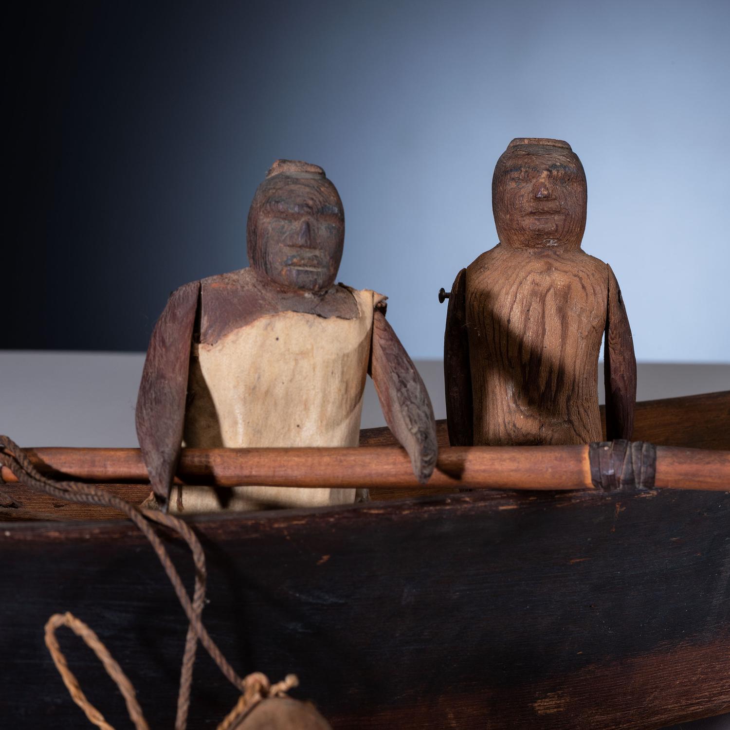 Nootka Canoe, with Four Figures