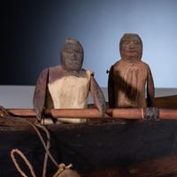 Nootka Canoe, with Four Figures