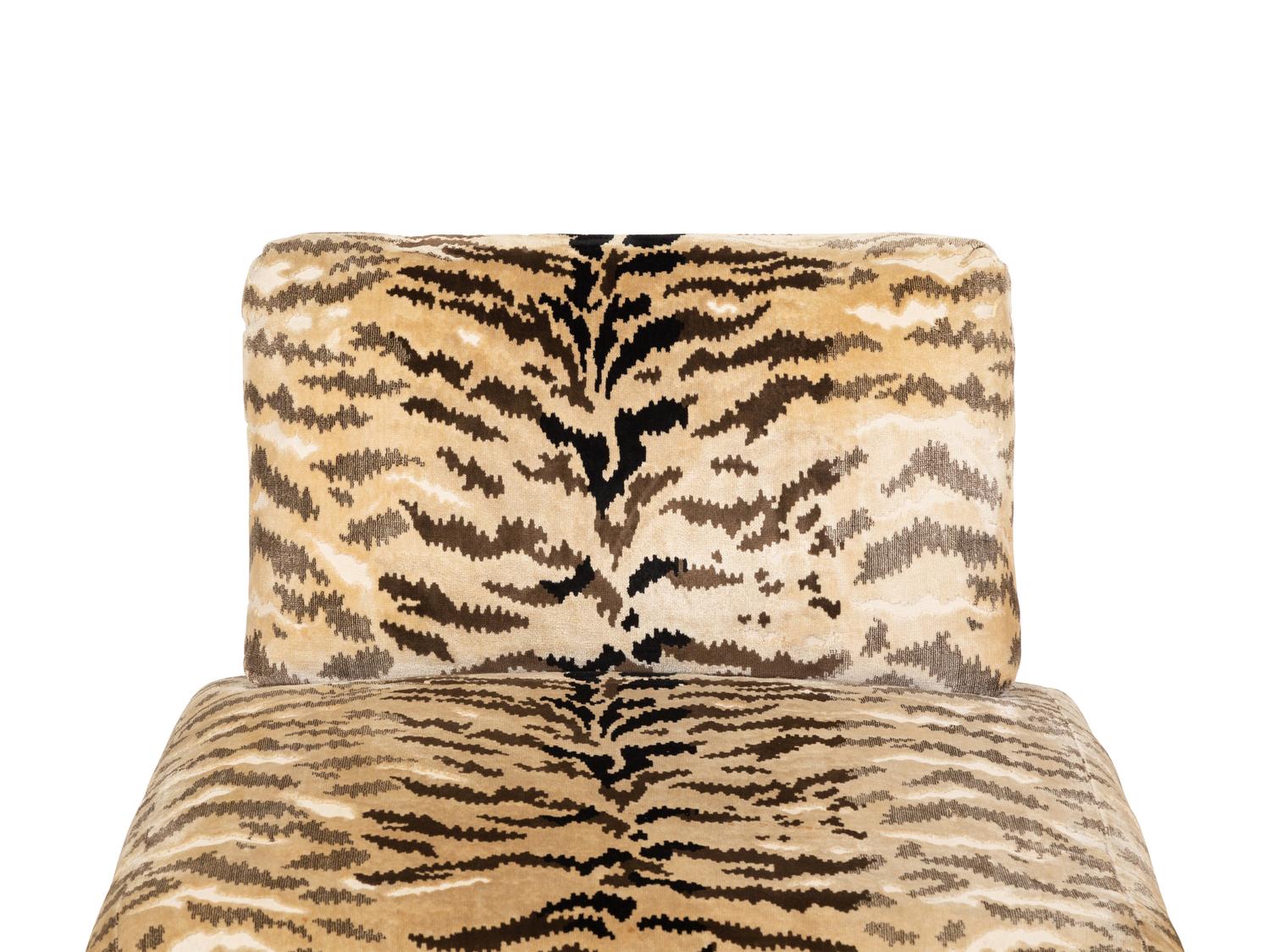 A Contemporary Custom Upholstered Slipper Chair