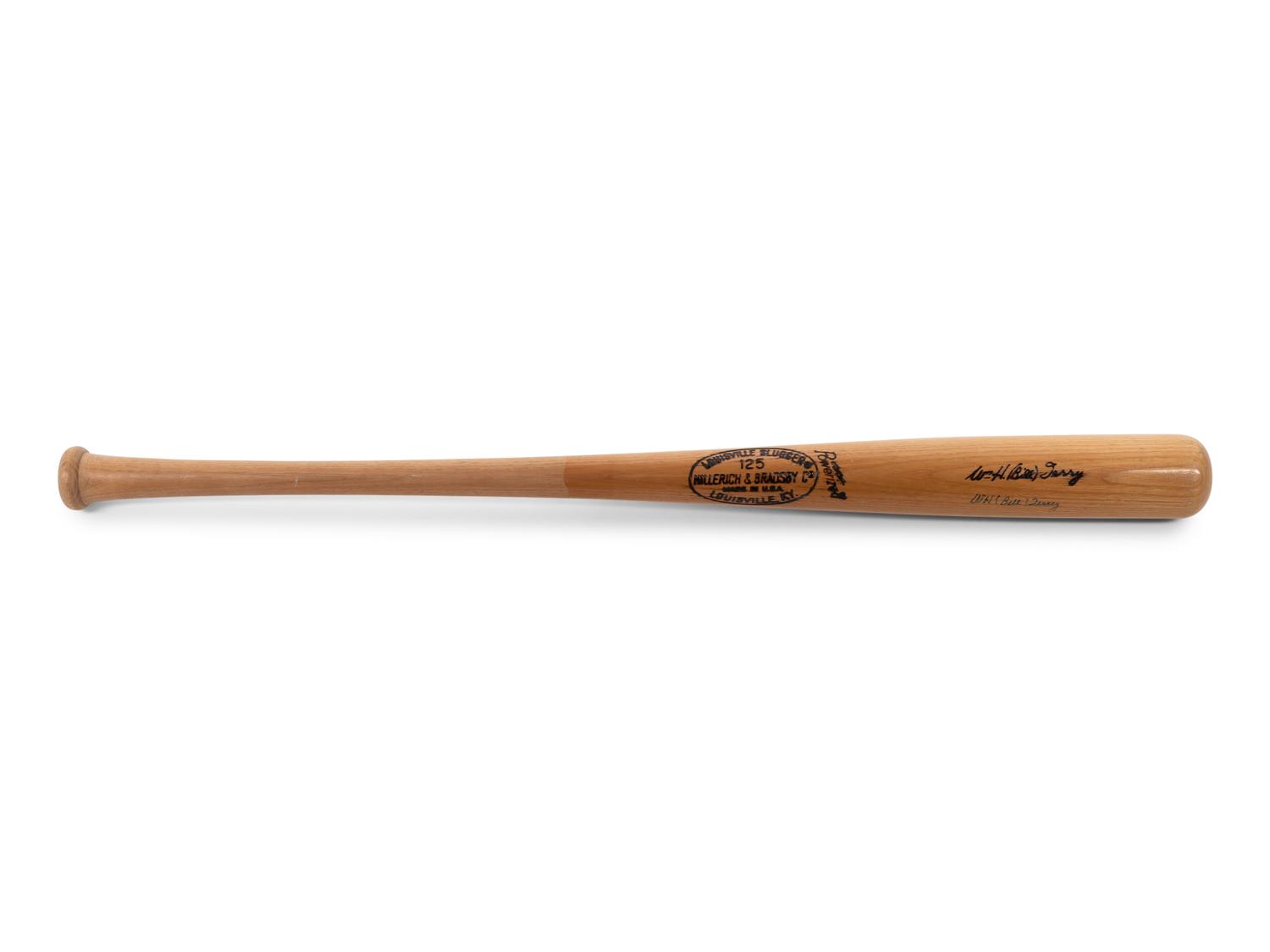 A William H. Bill Terry Signed Autograph Louisville Slugger Game Model Bat (BAS Beckett Authentication Services Certified),