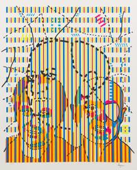 Yaacov Agam, (Israeli, b. 1928), Ben Gurion (folio containing 10 color silkscreens; each signed and numbered 154/540 in pencil to margi