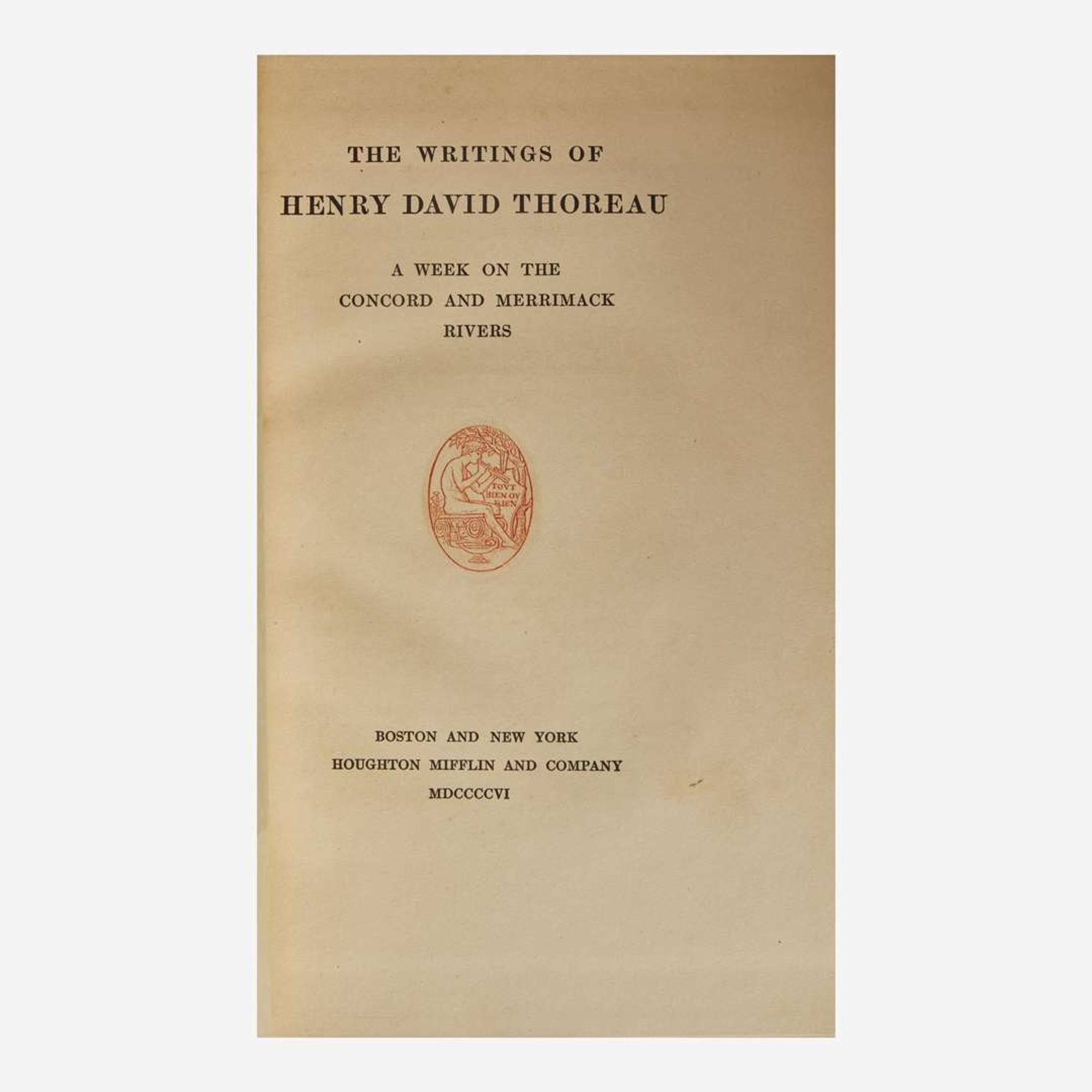 [Literature] Thoreau, Henry David The Writings of Henry David Thoreau