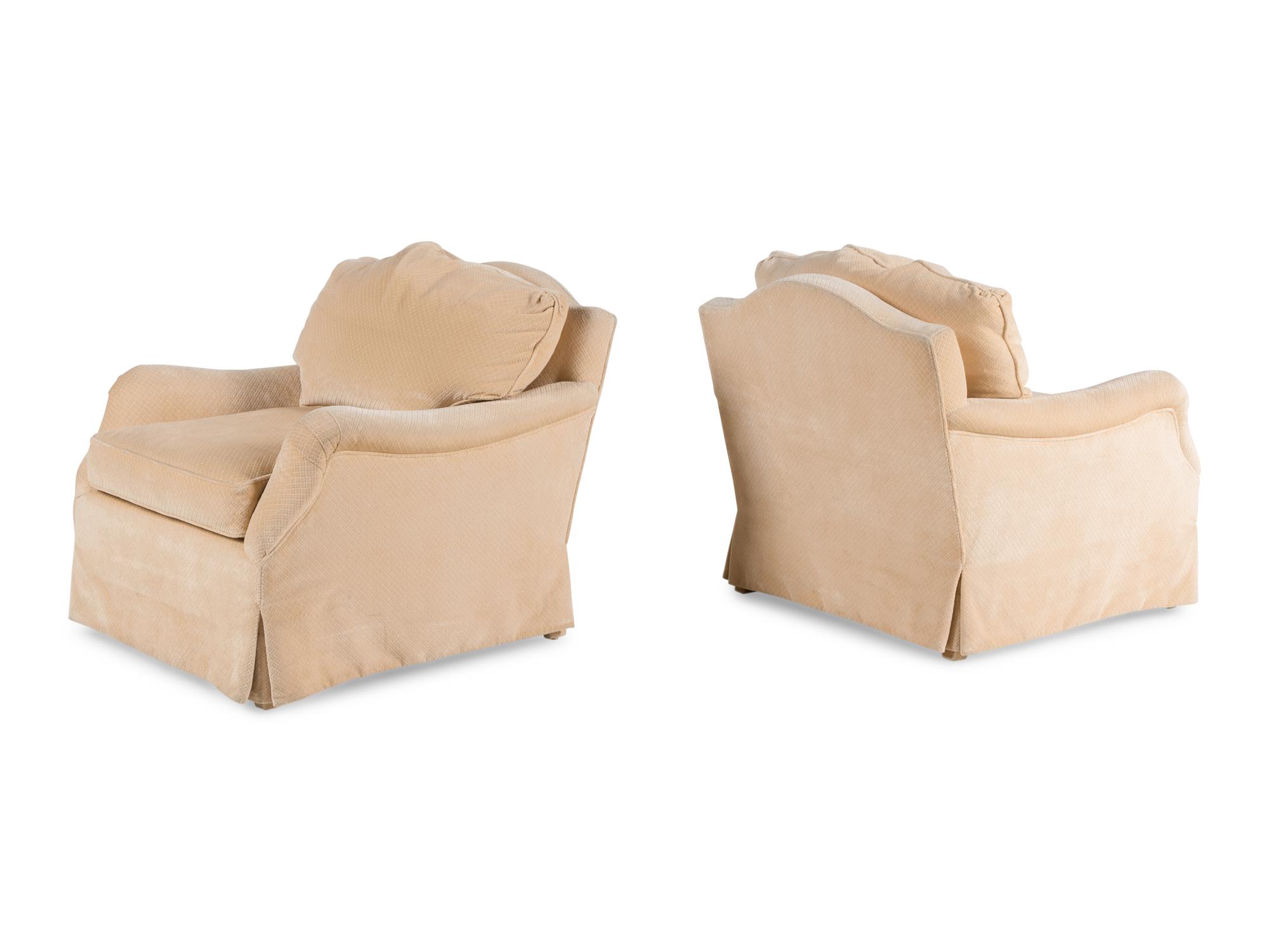 A Pair of Bridgewater Style Lounge Chairs
