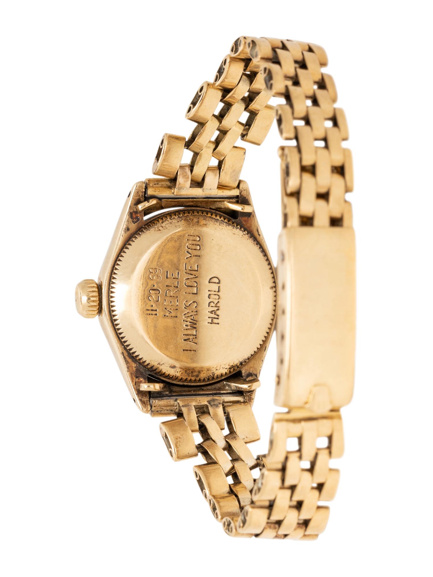 ROLEX, YELLOW GOLD 'OYSTER PERPETUAL' WATCH