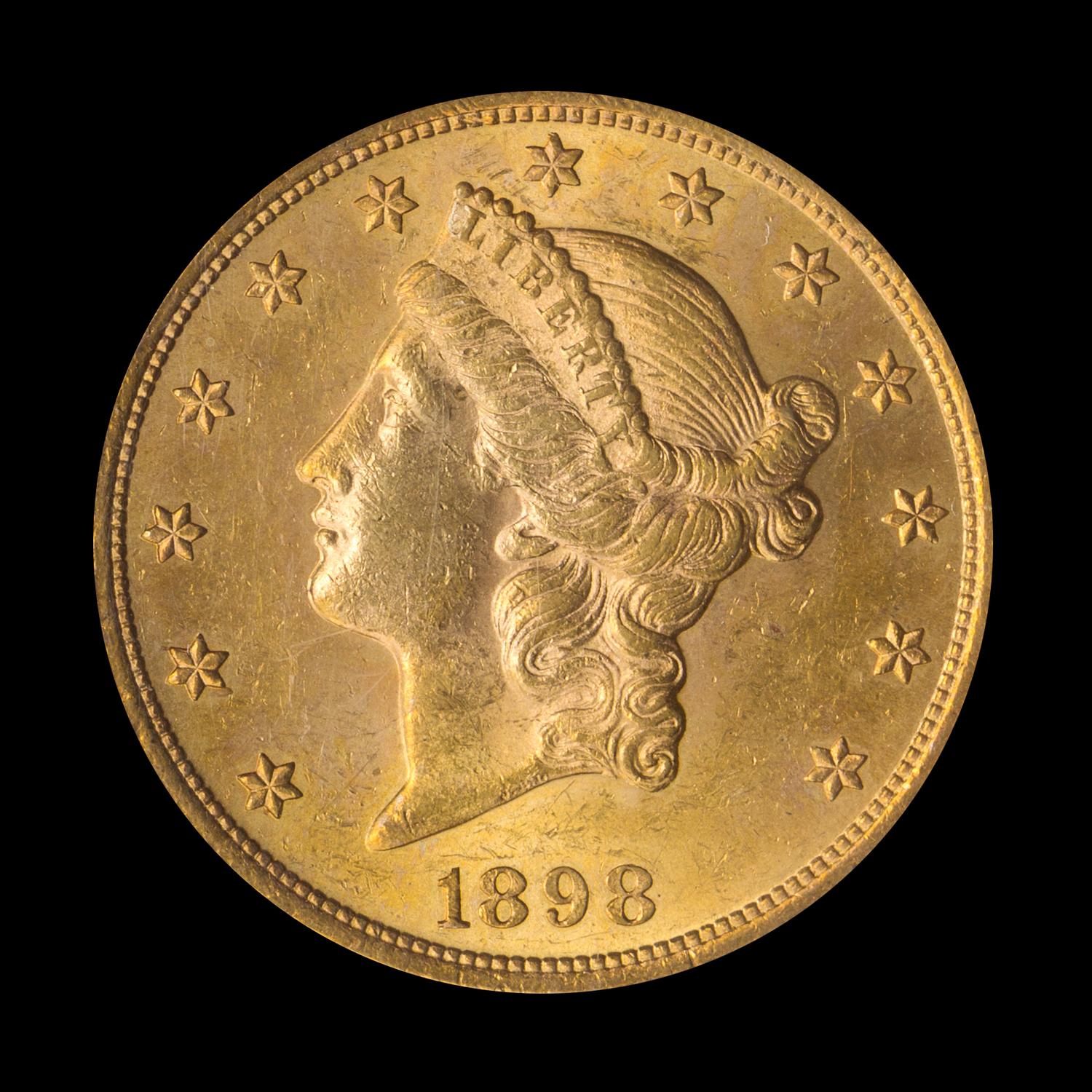 A United States 1898 Liberty Head $20 Gold Coin