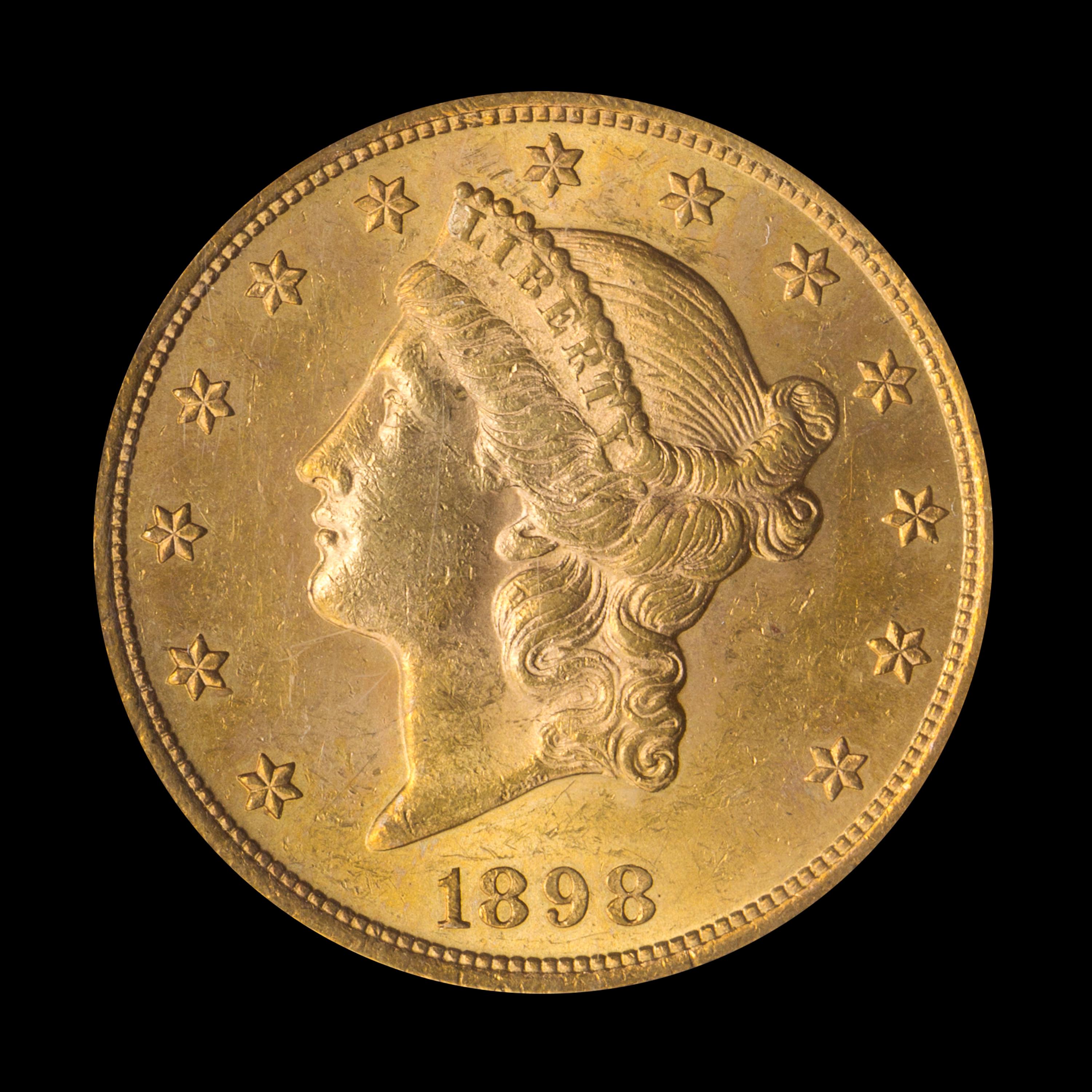 A United States 1898 Liberty Head $20 Gold Coin