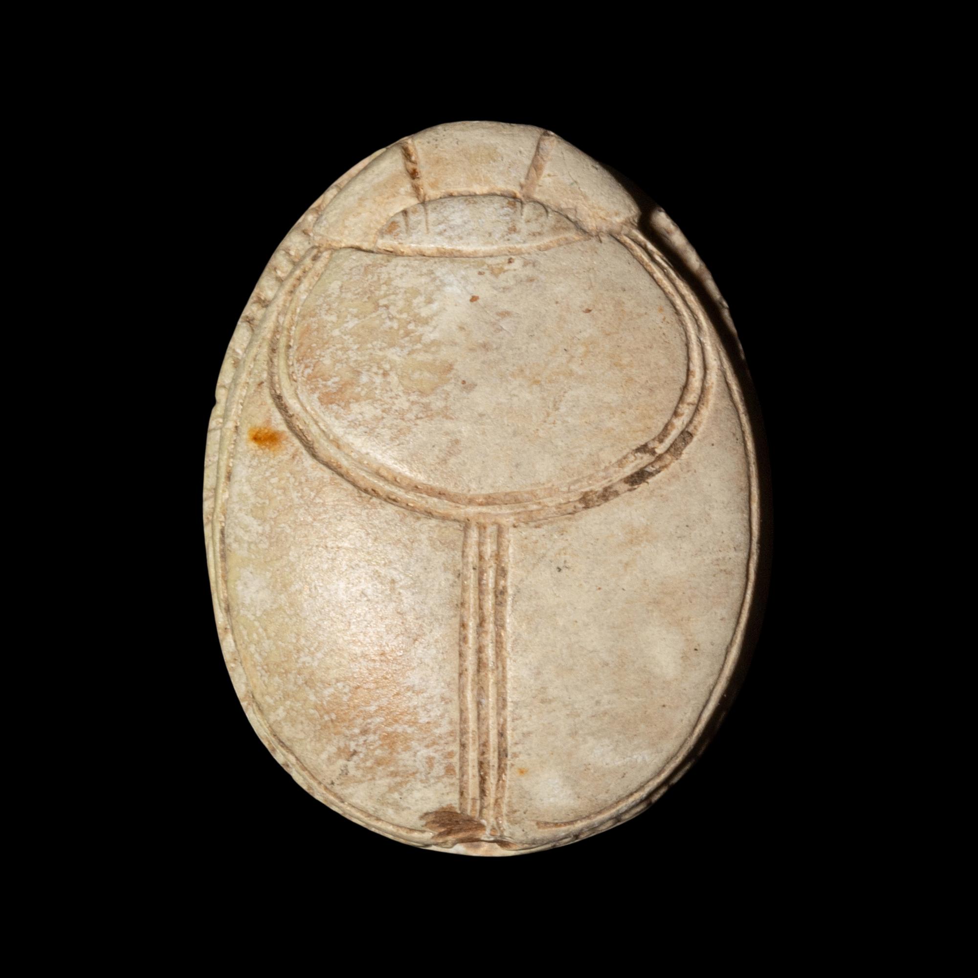 An Egyptian Faience Scarab