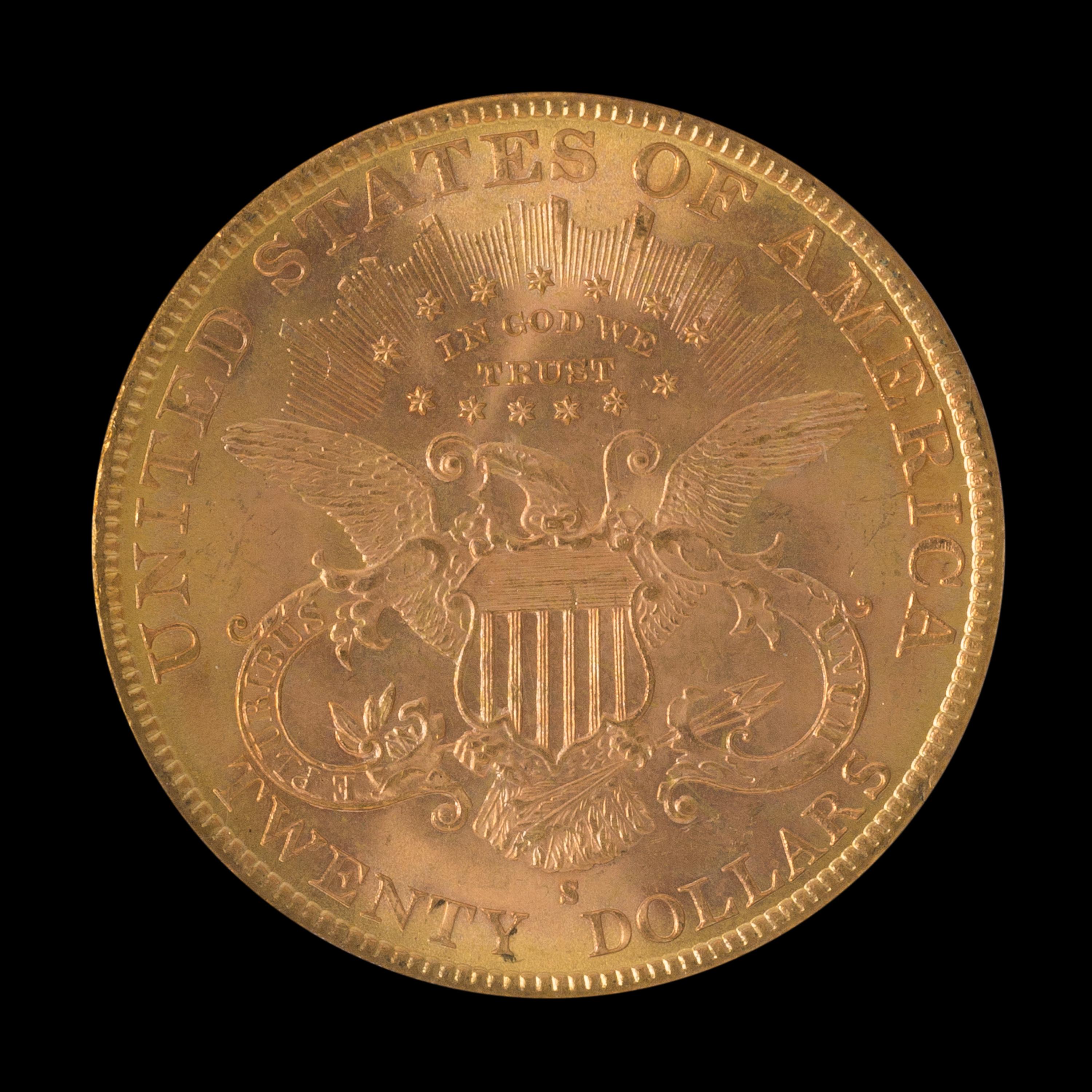 A United States 1895-S Liberty Head $20 Gold Coin