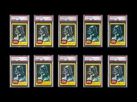 A Collection of 10 PSA Graded 1977 Topps Star Wars Lord Darth Vader Cards No. 196
