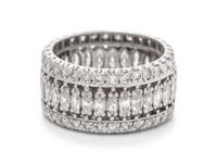 A Platinum and Diamond Ring,