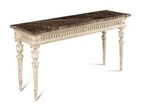 A Louis XVI Style Painted Marble-Top Table