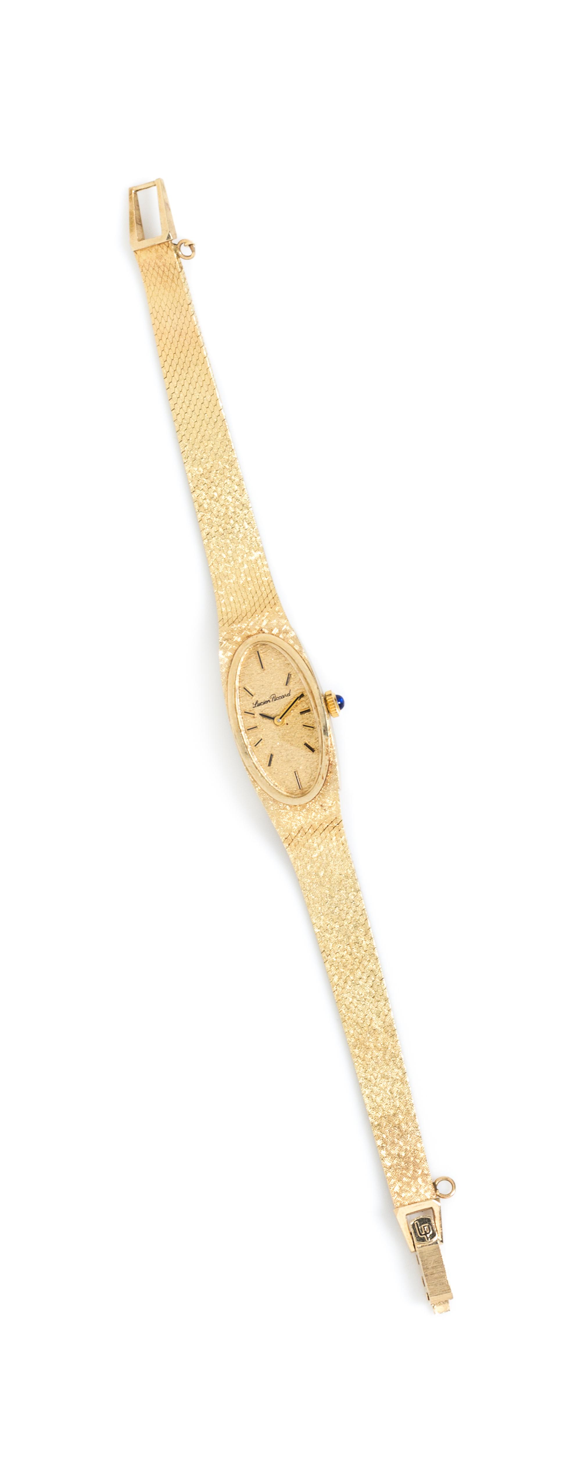 A 14 Karat Yellow Gold Watch, Lucien Piccard, 16.70 dwts.
