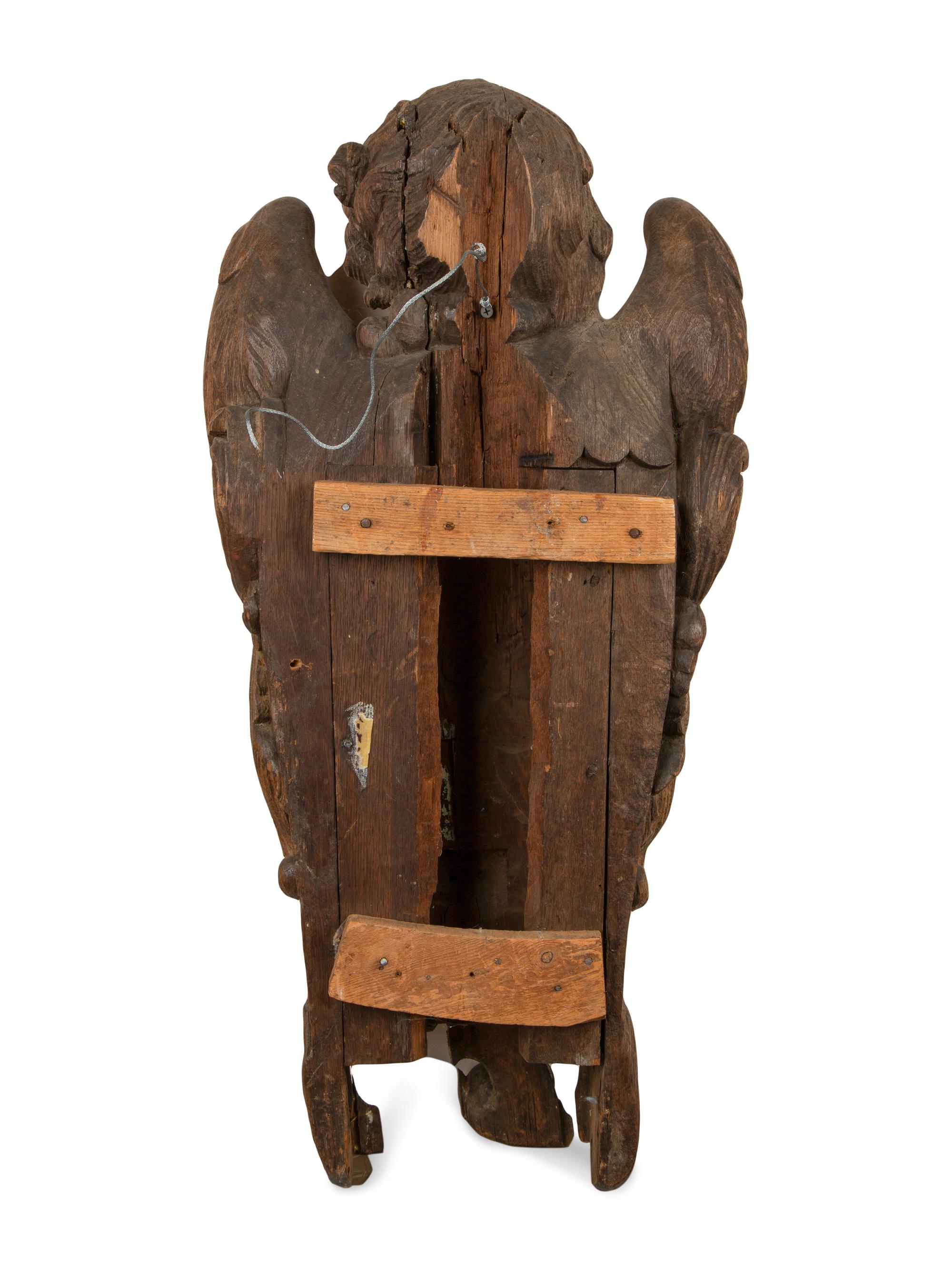 A Pair of Continental Oak Figural Pilasters — 17TH CENTURY