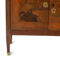 A Louis XVI Style Marquetry Marble-Top Secrétaire à Abattant