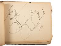 [AUTOGRAPHS]. Two autograph books owned by Chicago club owner Ruth Farley, signed by musicians, actors, and others of note including Cab Calloway, Mae West, Duke Ellington, and Mary Pickford.