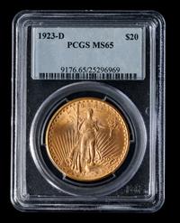 A United States 1923-D St. Gaudens $20 Gold Coin
