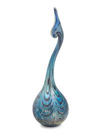 An Iridescent Glass Bud Vase