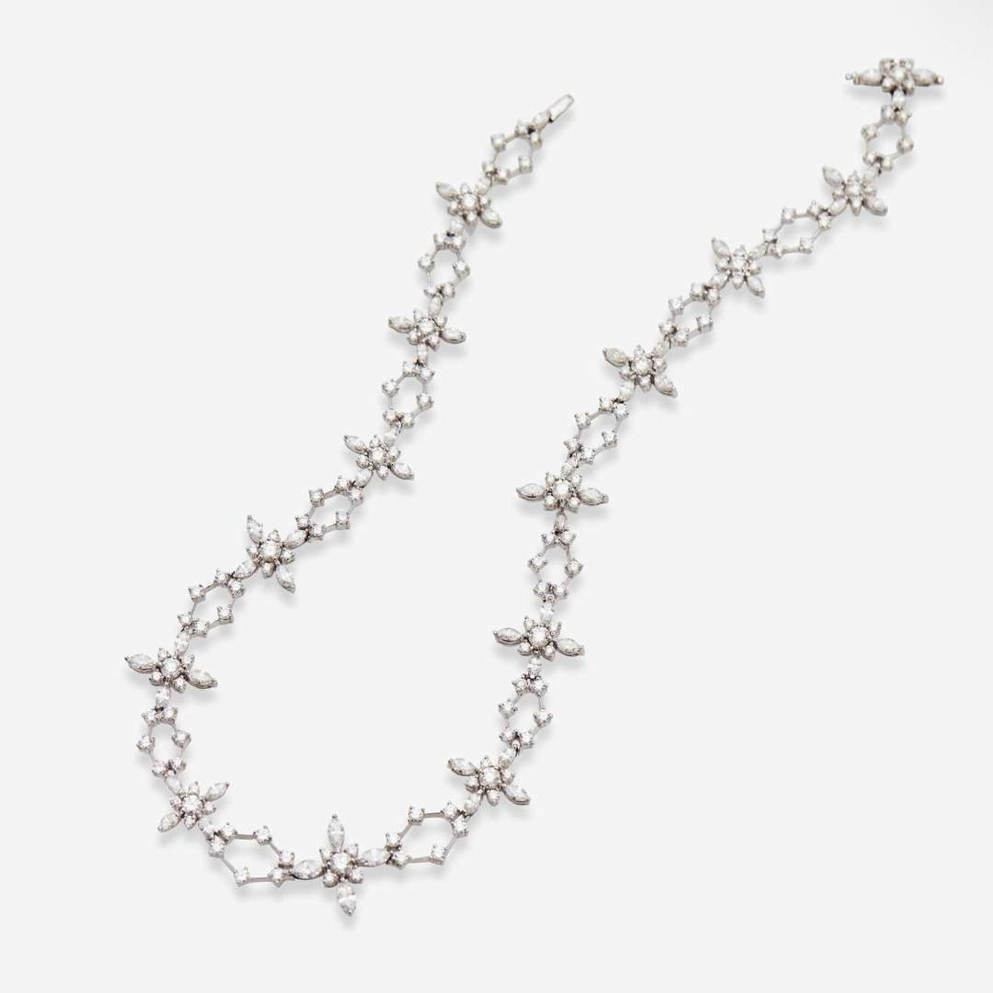 A Platinum and Diamond Necklace