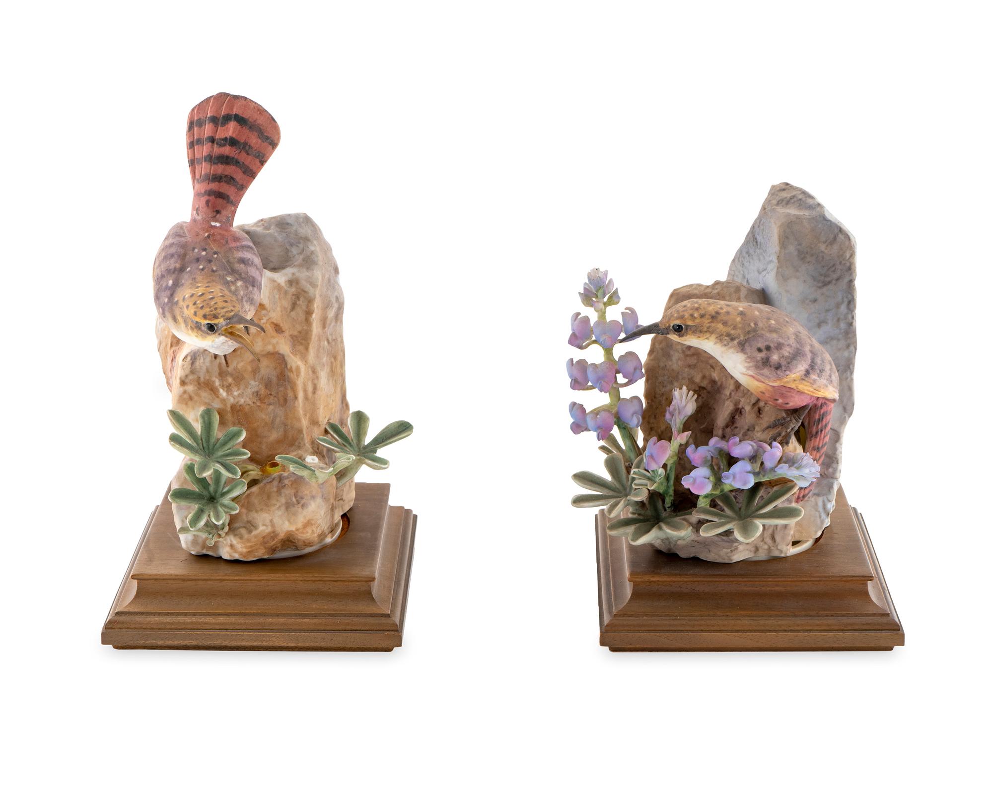 A Pair of Royal Worcester Porcelain Doughty Birds — 20TH CENTURY