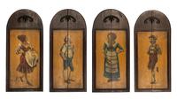 A Set of Four Painted Pub Plaques