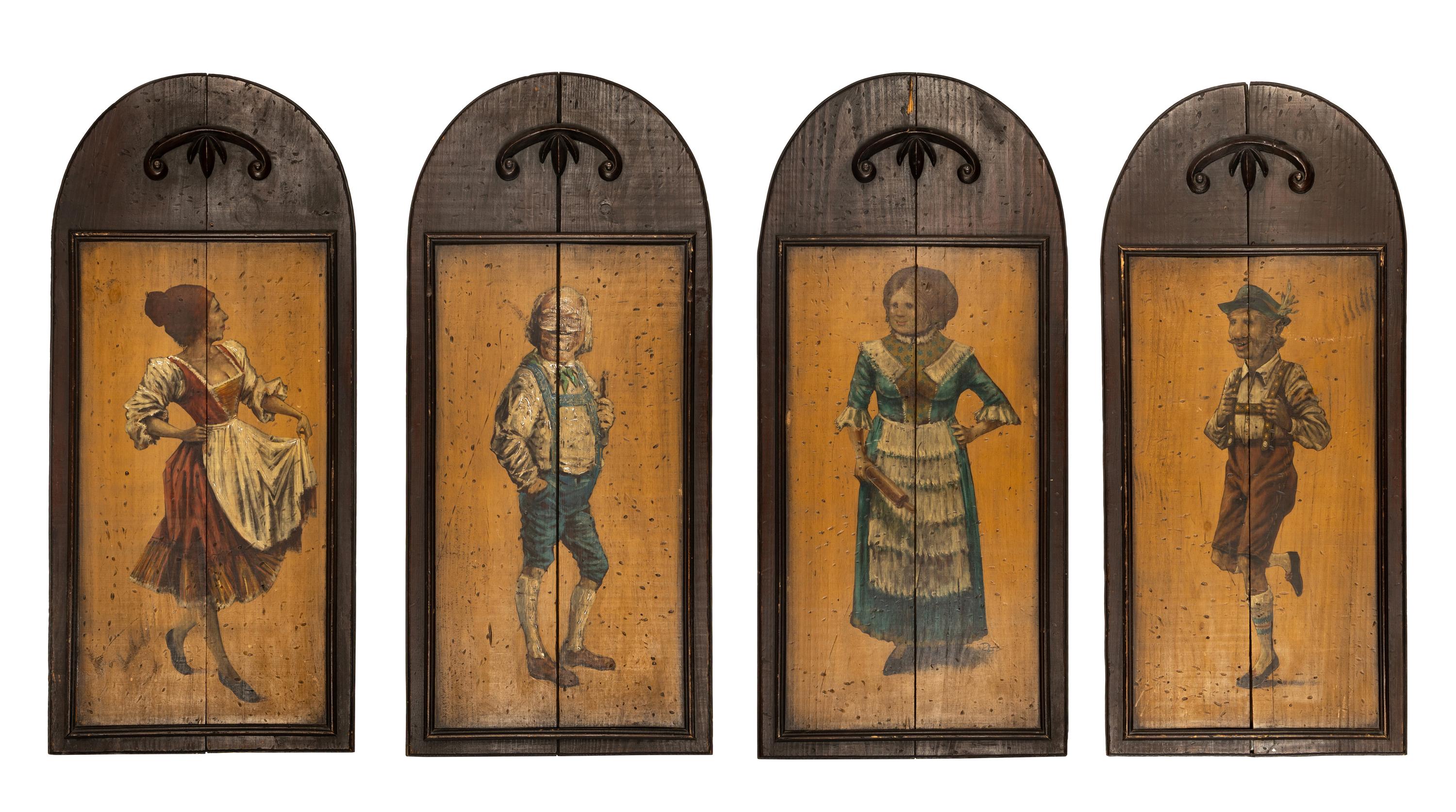 A Set of Four Painted Pub Plaques