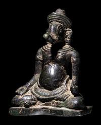 Two Khmer Bronze Figures of Ganesha